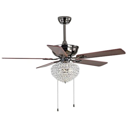 Safavieh Korla Ceiling Light Fan, Matte Black CLF1017A